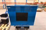 Tippcontainer for papp med mekanisk tippmekanisme