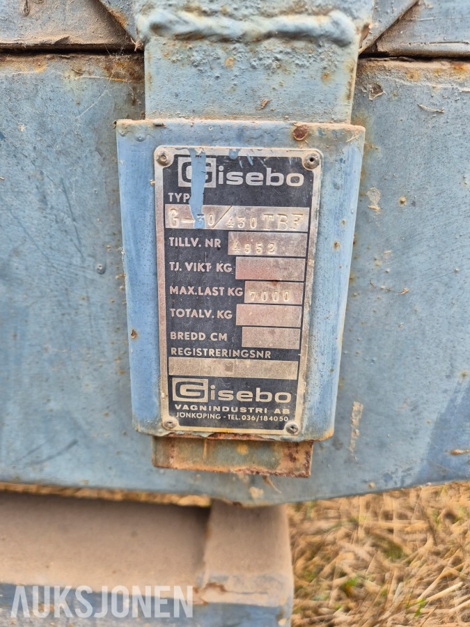 Gisebo G-30 Traktorhenger med hydraulisk tipp, 2-akslet