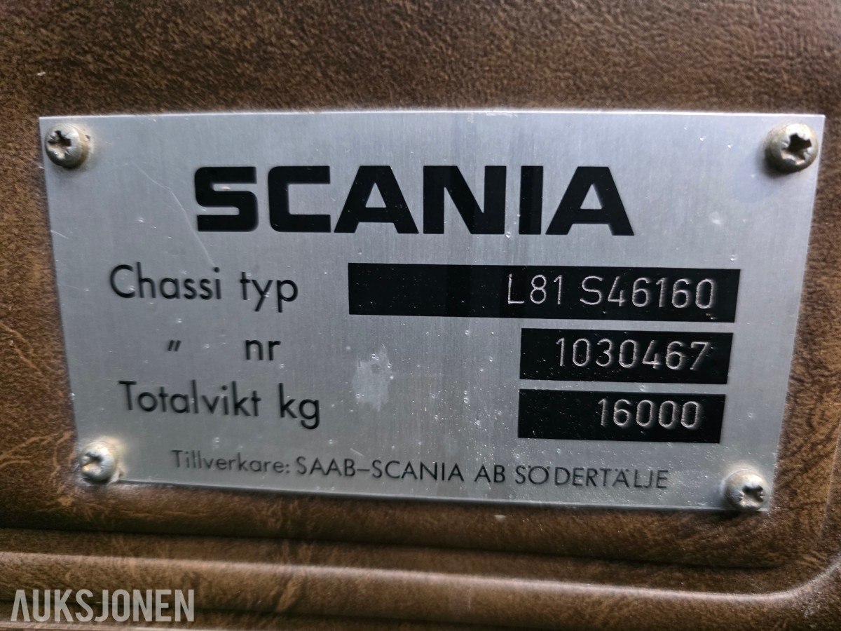 1980 Scania L 81S46 kran/tipp veteranbil