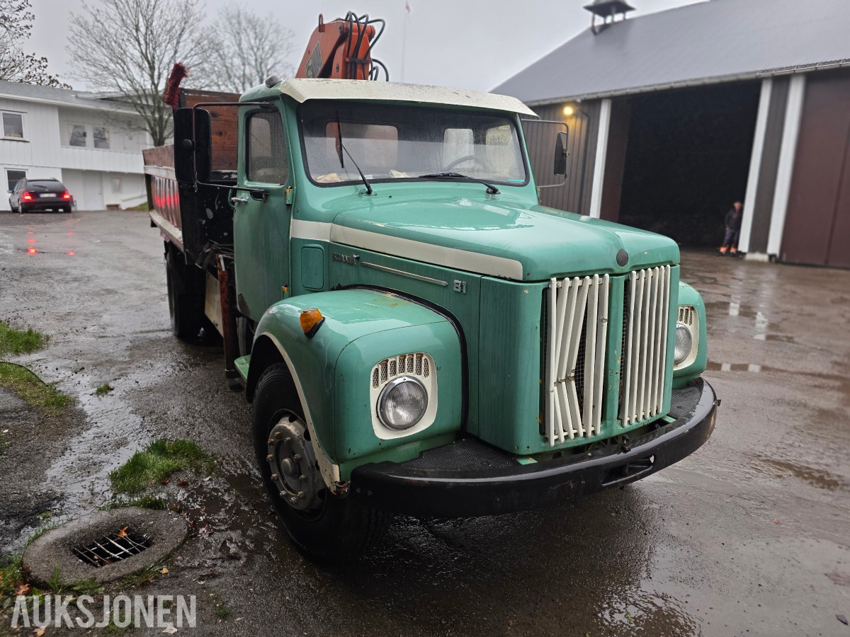 1980 Scania L 81S46 kran/tipp veteranbil
