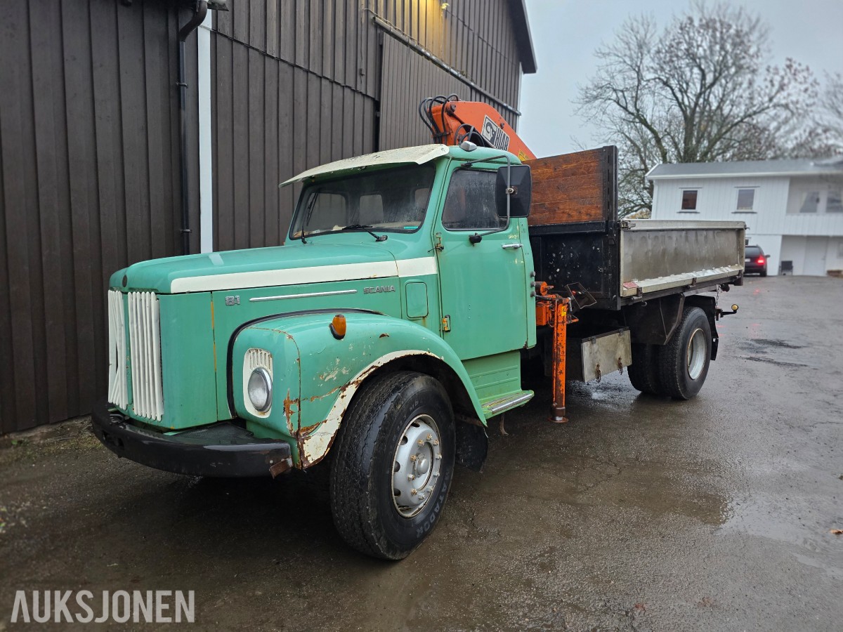 1980 Scania L 81S46 kran/tipp veteranbil