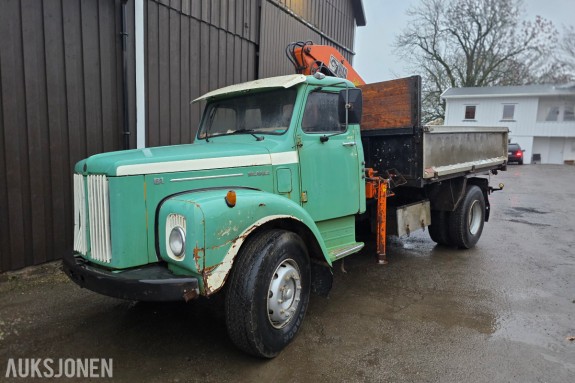 1980 Scania L 81S46 kran/tipp veteranbil