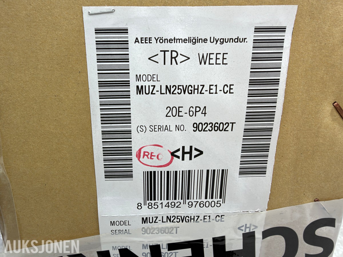 Mitsubishi Electric MUZ-LN25VGHZ-E1-Varmepumpe