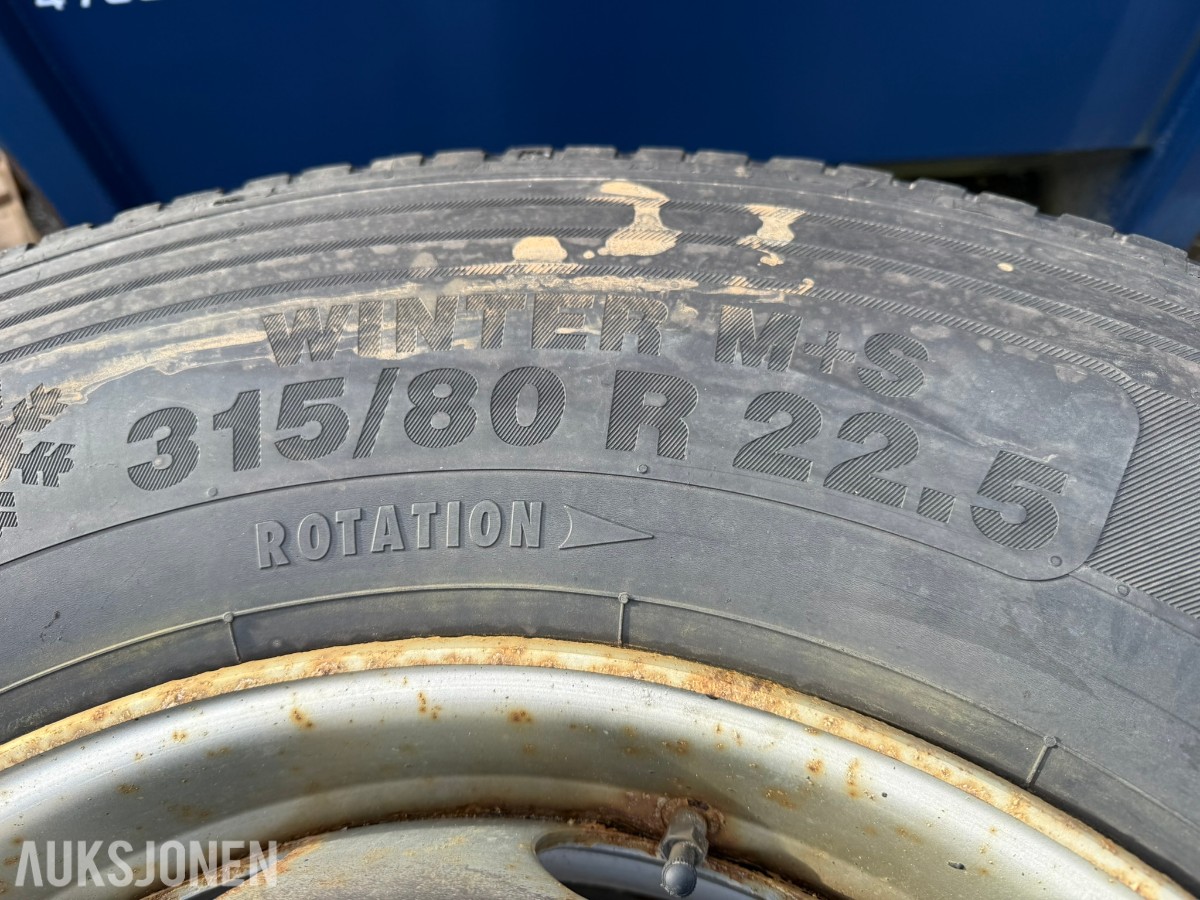 13 stk lastebildekk m / felg 315/80 R22.5 