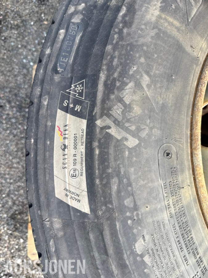 13 stk lastebildekk m / felg 315/80 R22.5 