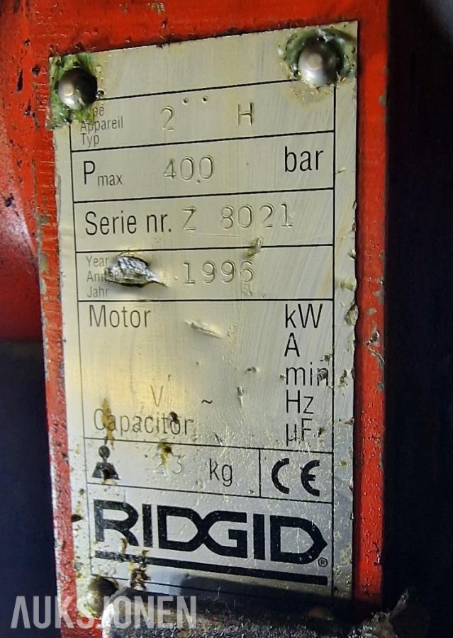 1996 Ridgid 2'' Hydraulisk (manuell) Rørbøyer
