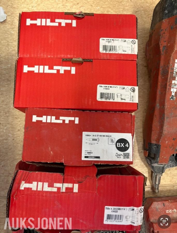 Hilti BX 4-22 batteridrevet boltepistol med lader og festemateriell