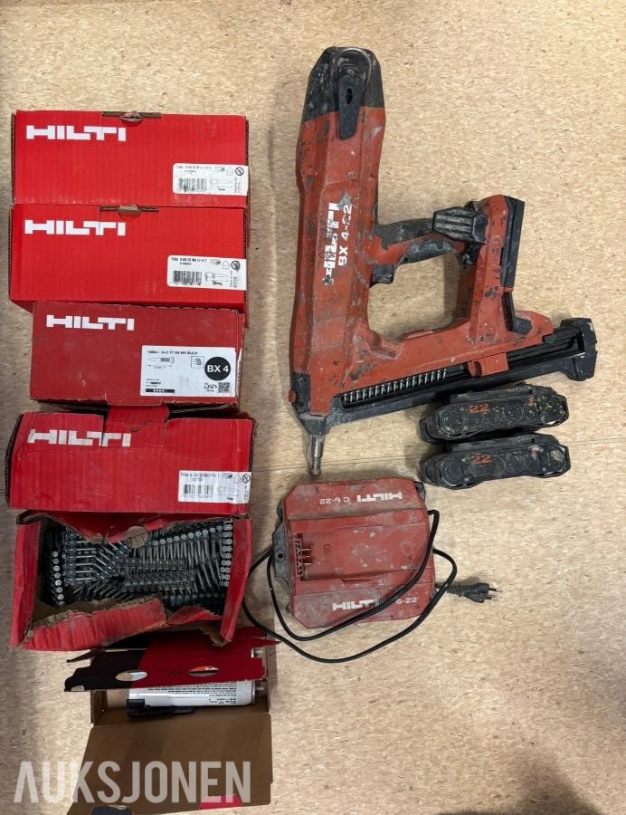Hilti BX 4-22 batteridrevet boltepistol med lader og festemateriell
