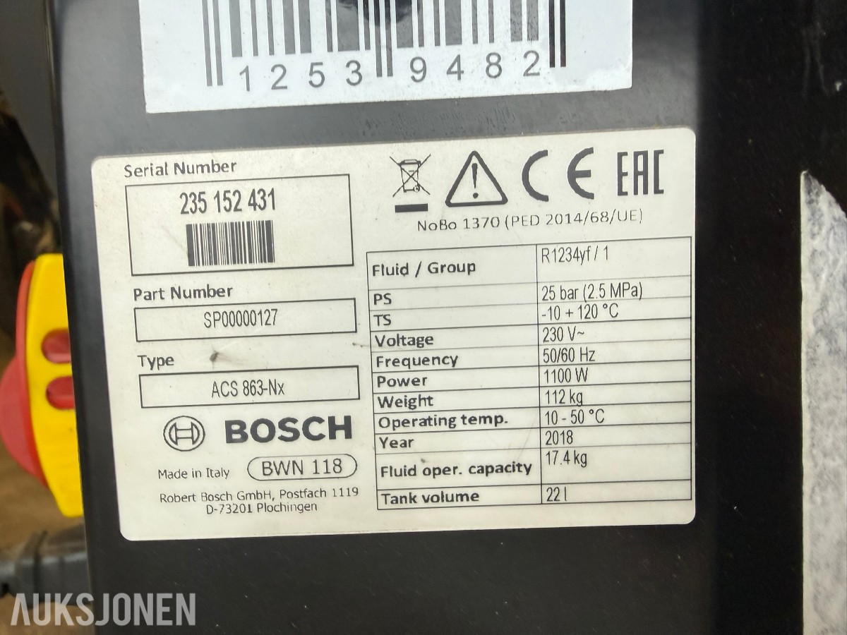 2018 Bosch Bosch ACS 863-NX AC-Maskin