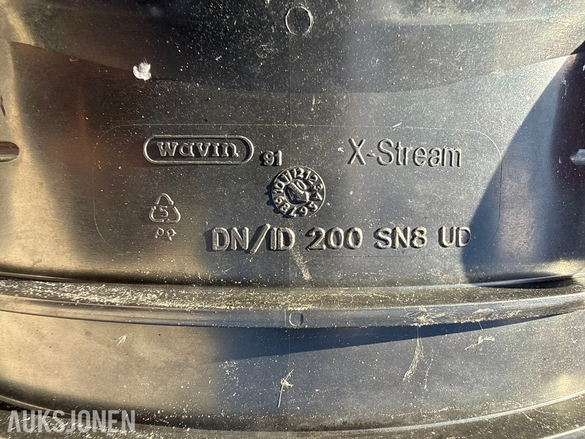 5 paller Wavin X-Stream skjøtemuffer og rørdeler – DN200 / DN250 – ubrukt