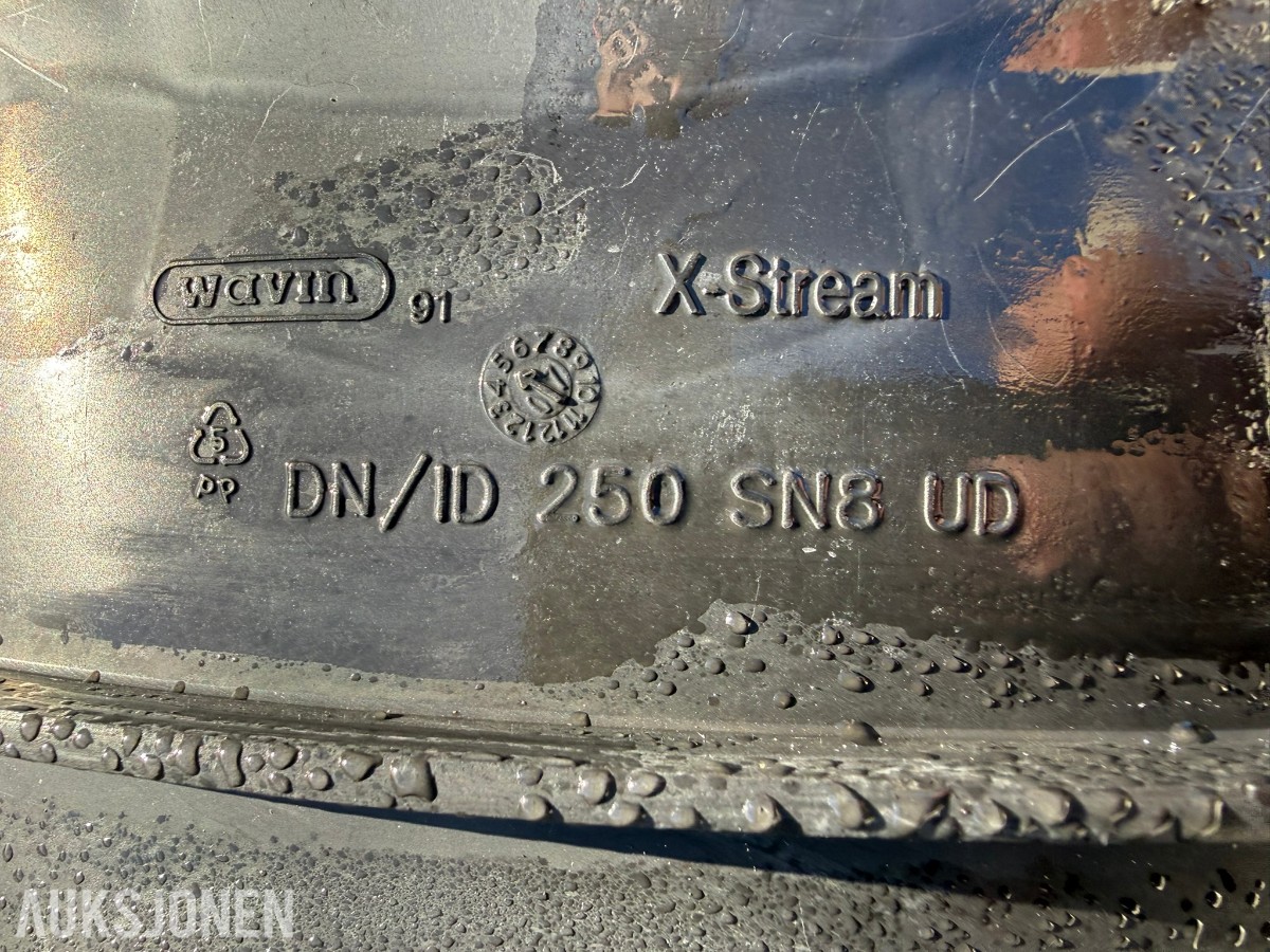 5 paller Wavin X-Stream skjøtemuffer og rørdeler – DN200 / DN250 – ubrukt