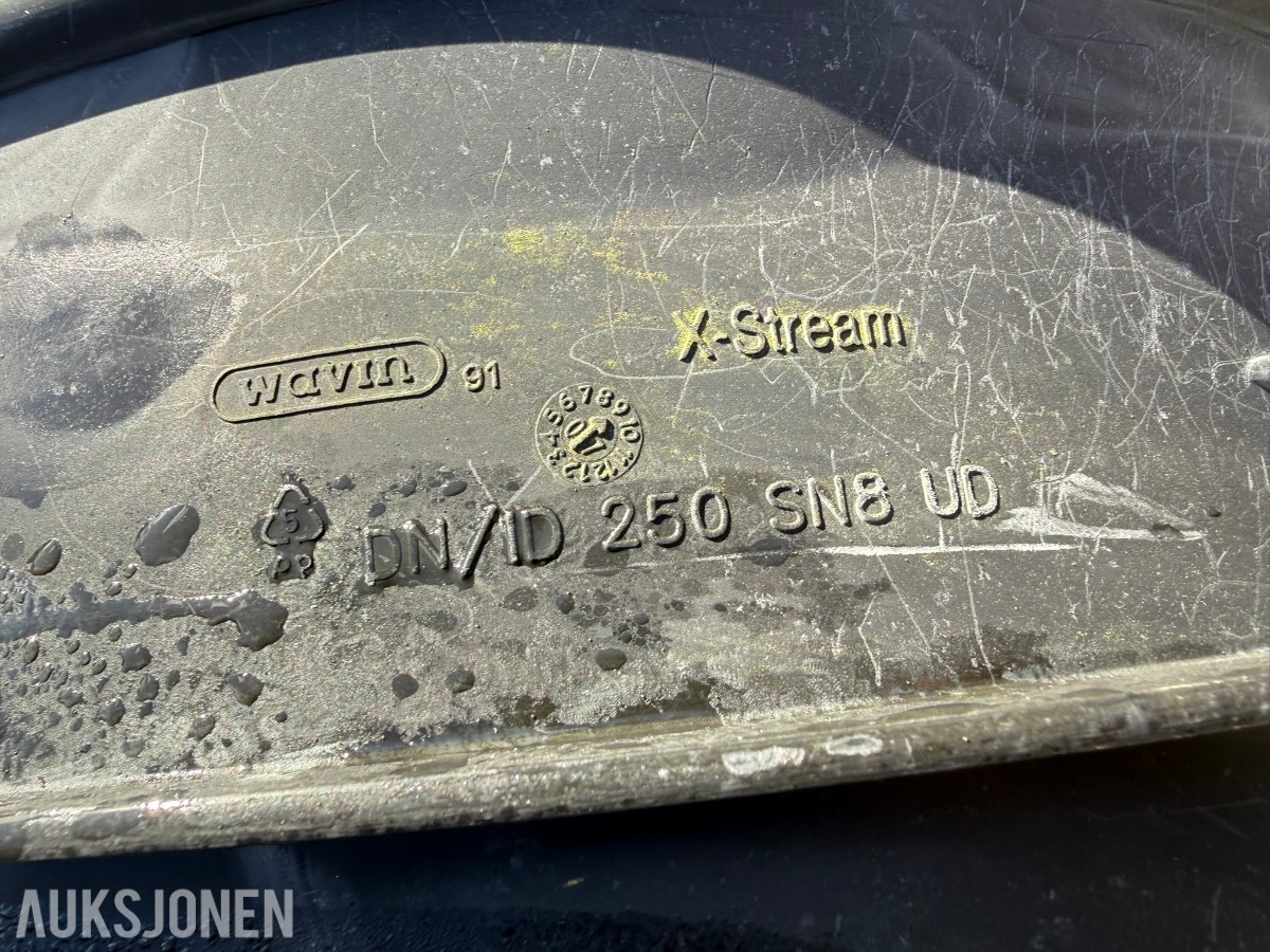 5 paller Wavin X-Stream skjøtemuffer og rørdeler – DN200 / DN250 – ubrukt