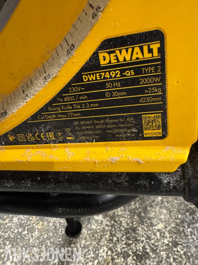 H31 DEWALT BORDSAG