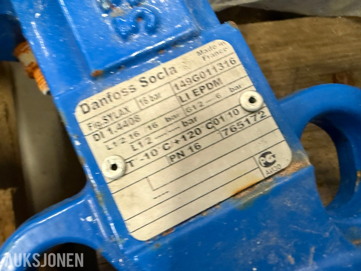 Ca. 20 stk. Danfoss Socla spjeldventiler – DN65–DN250 – PN16
