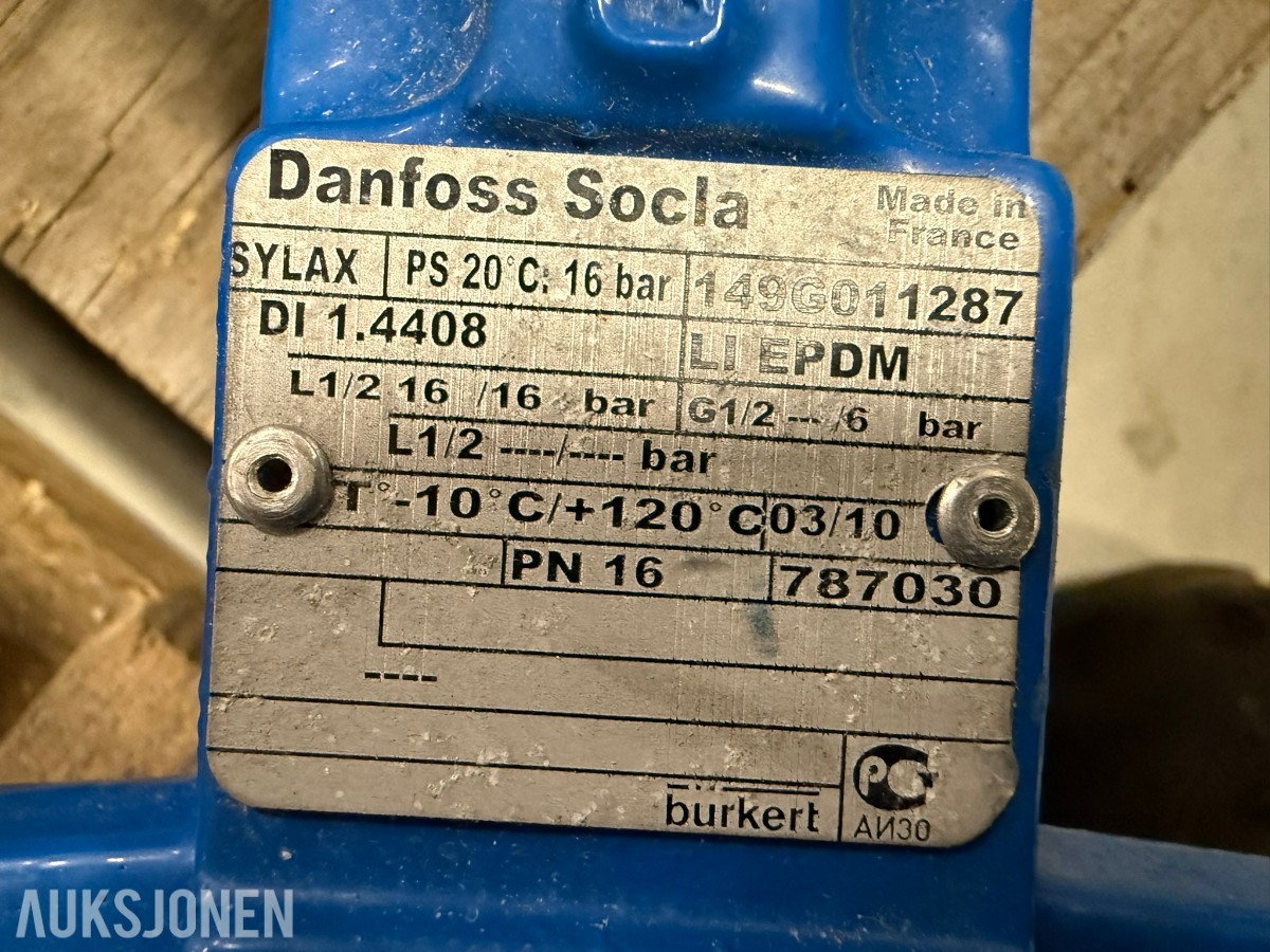 Ca. 20 stk. Danfoss Socla spjeldventiler – DN65–DN250 – PN16