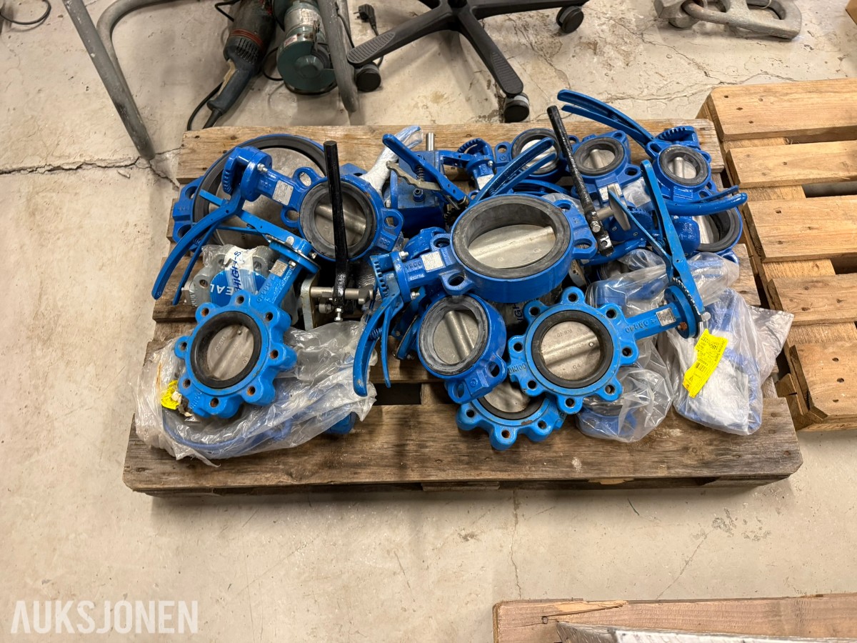 Ca. 20 stk. Danfoss Socla spjeldventiler – DN65–DN250 – PN16