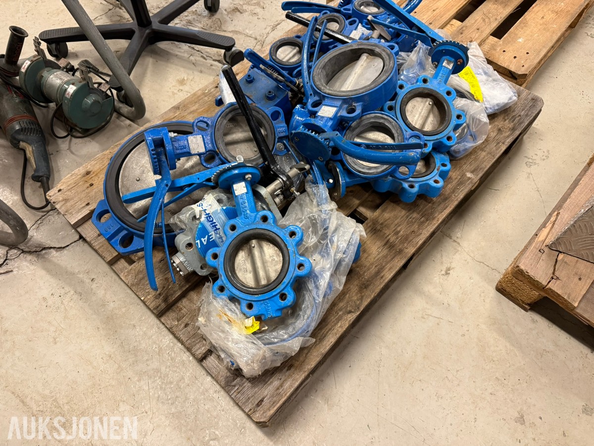 Ca. 20 stk. Danfoss Socla spjeldventiler – DN65–DN250 – PN16