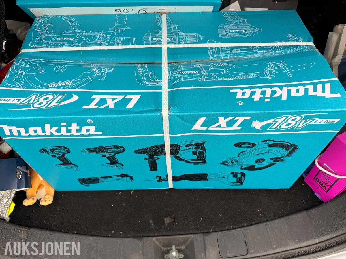 nytt - Makita DLX6038T verktøysett m/3 batterier Makita DLX6038T