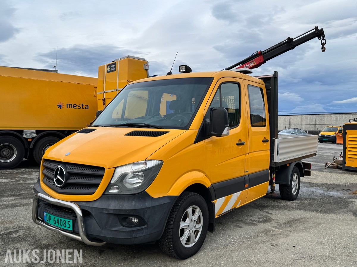 2015 Mercedes-Benz Sprinter 2,1 D 163HK AUT HENGERFESTE KRAN VARMER