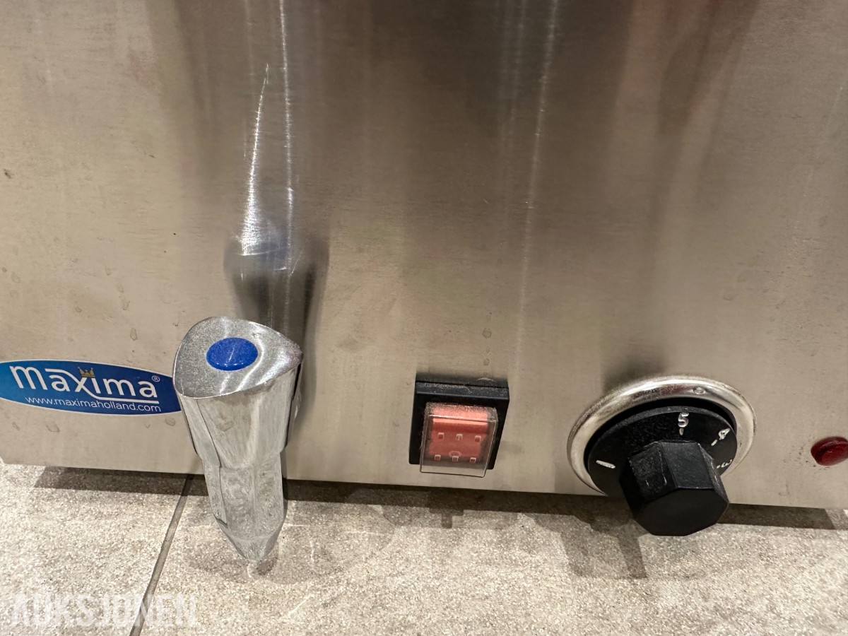 2 stk. Maxima elektriske bain-marie / vannbad i rustfritt stål