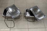2 stk. Maxima elektriske bain-marie / vannbad i rustfritt stål