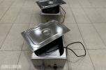 2 stk. Maxima elektriske bain-marie / vannbad i rustfritt stål