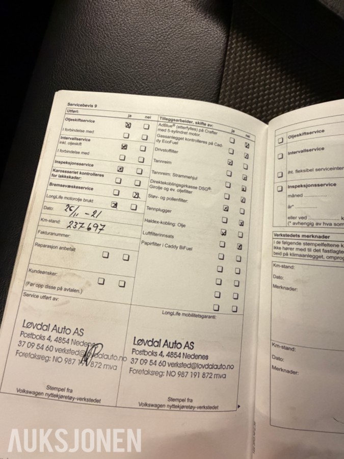 2012 Volkswagen TRANSPORTER 2.0-140 D 4MOTION HENGERFESTE REPRASJONSOBJEKT