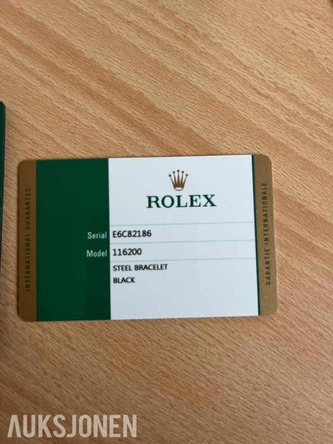2017 Rolex Datejust 36 ref. 116200 – svart skive – Oyster-lenke