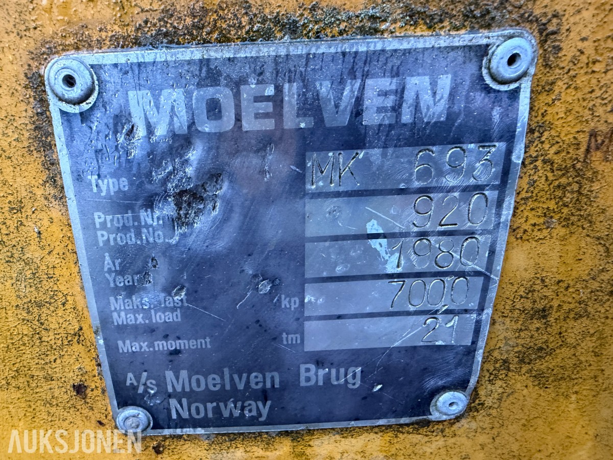 1980 Volvo MK 693 Kran / Baklaster - 7 tonn løftekapasitet