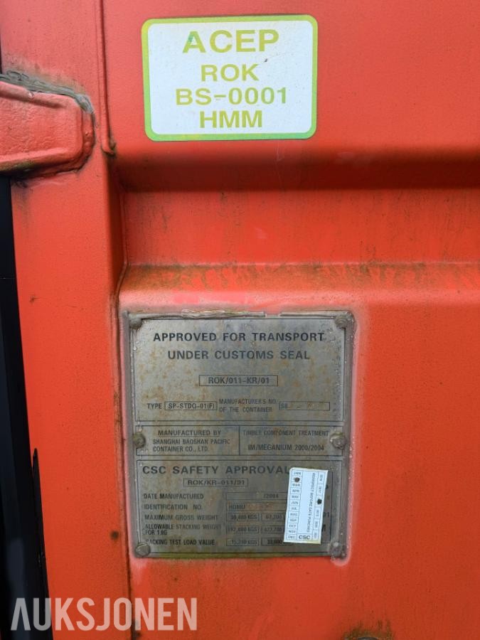 40 fot High Cube container – 2004-modell – 76,3 m³ – Lagercontainer 