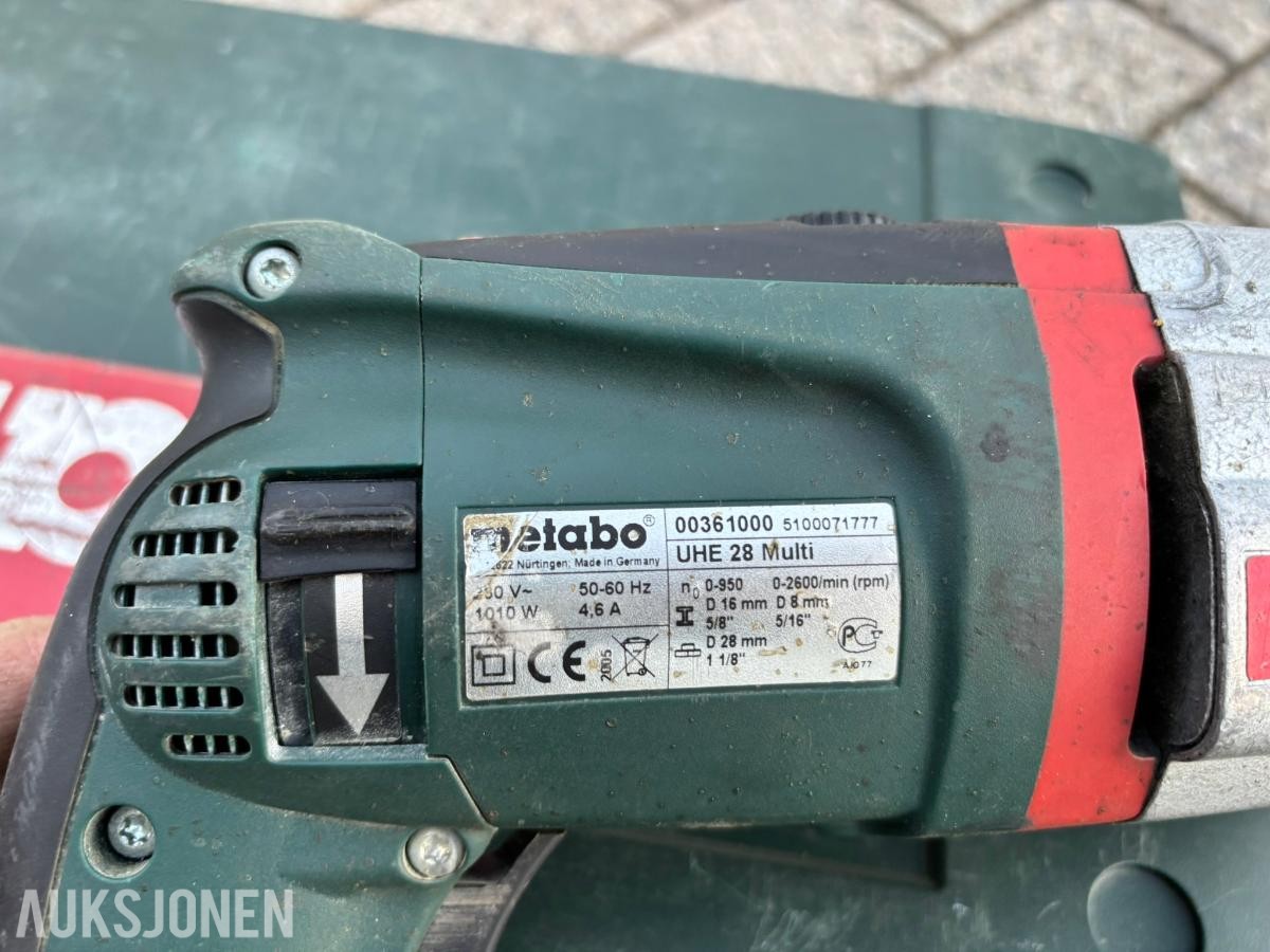 3 stk. elektriske bormaskiner/borehammere Bosch, Makita og Metabo