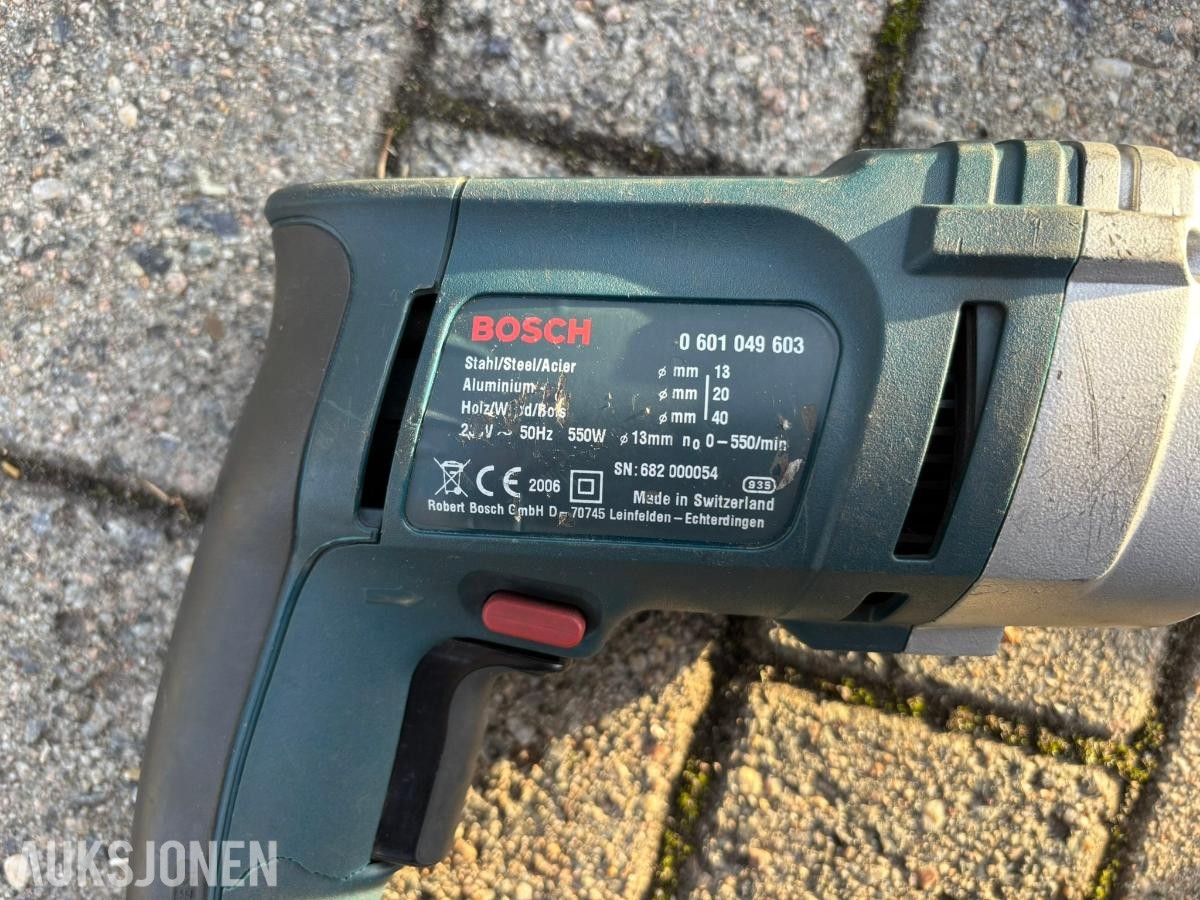 3 stk. elektriske bormaskiner/borehammere Bosch, Makita og Metabo