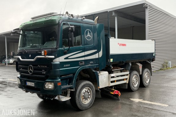 2008 MERCEDES-BENZ ACTROS 3351 6x4/6x6 TIPPBIL, 257462KM, V8 510HK, SIDE-TIPP, NETTOPP EU GODKJENT