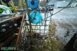 1000 liters IBC-tank med pumpeanlegg, trykktank og slanger 