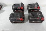 Parti Milwaukee M18/M12 elektroverktøy med batterier, ladere og arbeidslys