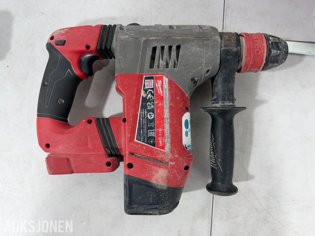 Parti Milwaukee M18/M12 elektroverktøy, støvsugere, batterier og ladere