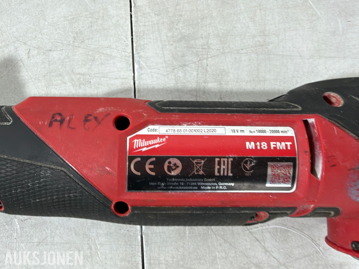 Parti Milwaukee M18/M12 elektroverktøy, støvsugere, batterier og ladere