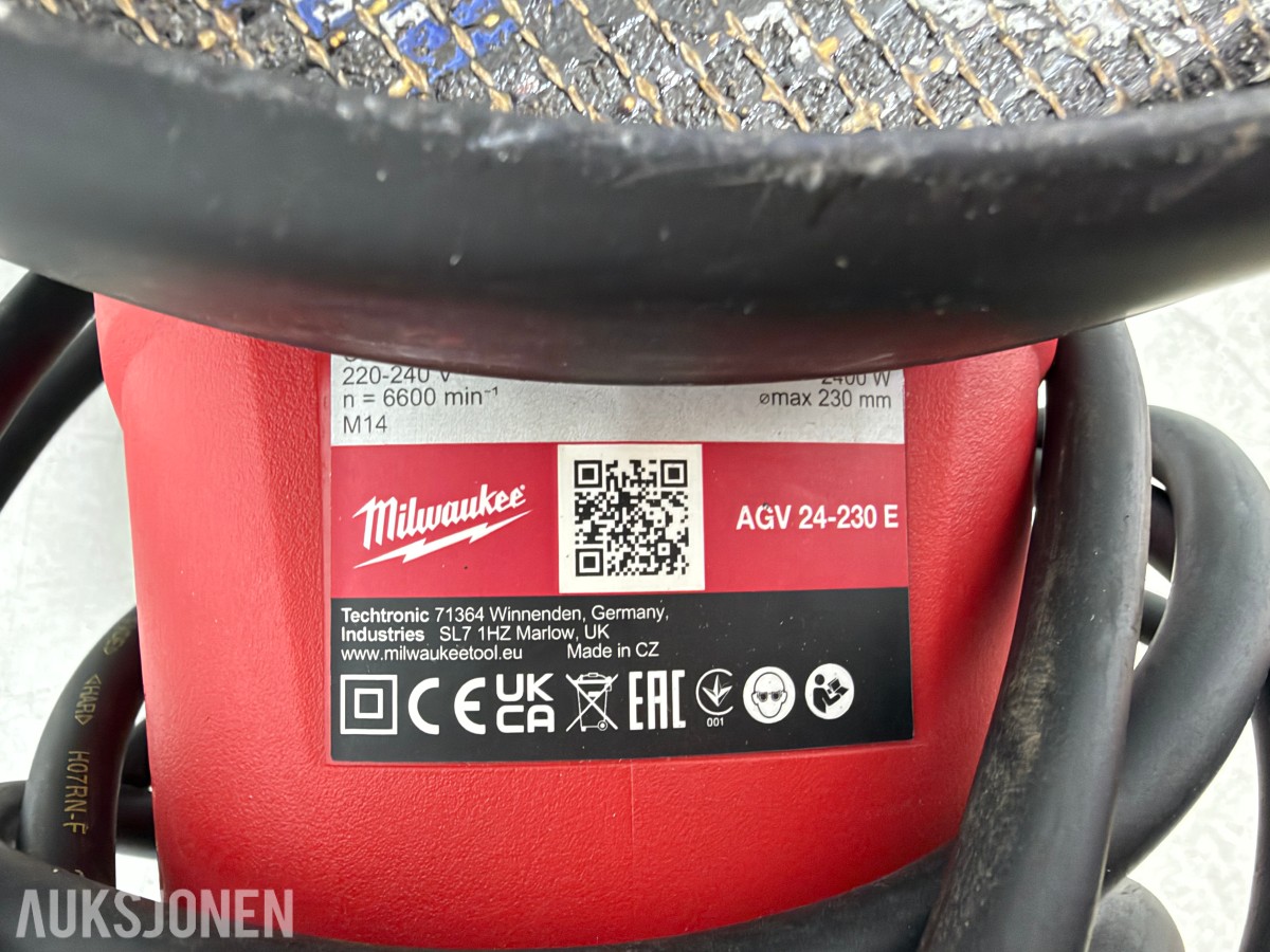 Parti Milwaukee M18/M12 elektroverktøy, støvsugere, batterier og ladere