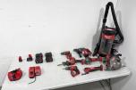 Parti Milwaukee M18/M12 elektroverktøy med batterier og ladere