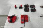 Parti Milwaukee M18/M12 elektroverktøy med batterier og ladere