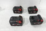 Parti Milwaukee M18/M12 elektroverktøy med batterier og ladere
