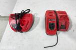 Parti Milwaukee M18/M12 elektroverktøy med batterier og ladere