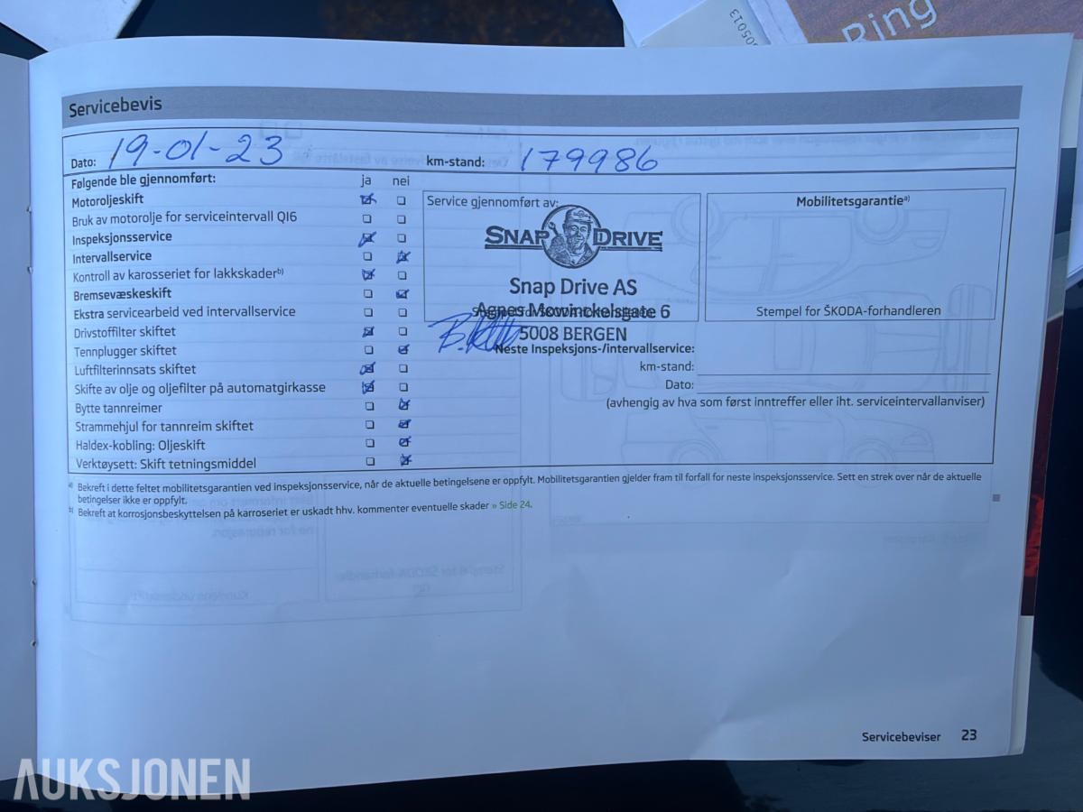 2013 SKODA SUPERB 2.0 TDI 140HK DSG EU-OK 10.28 EL. FØRERSETE