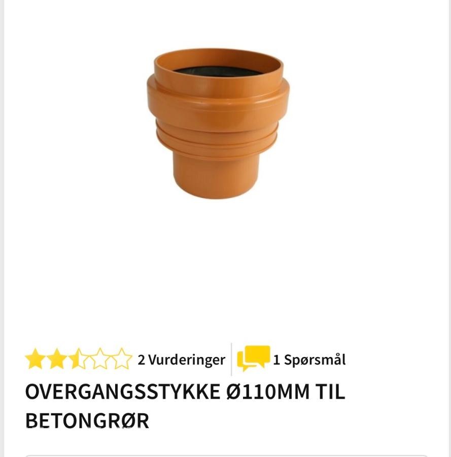 Avløpsrør/overvann, diverse størrelser