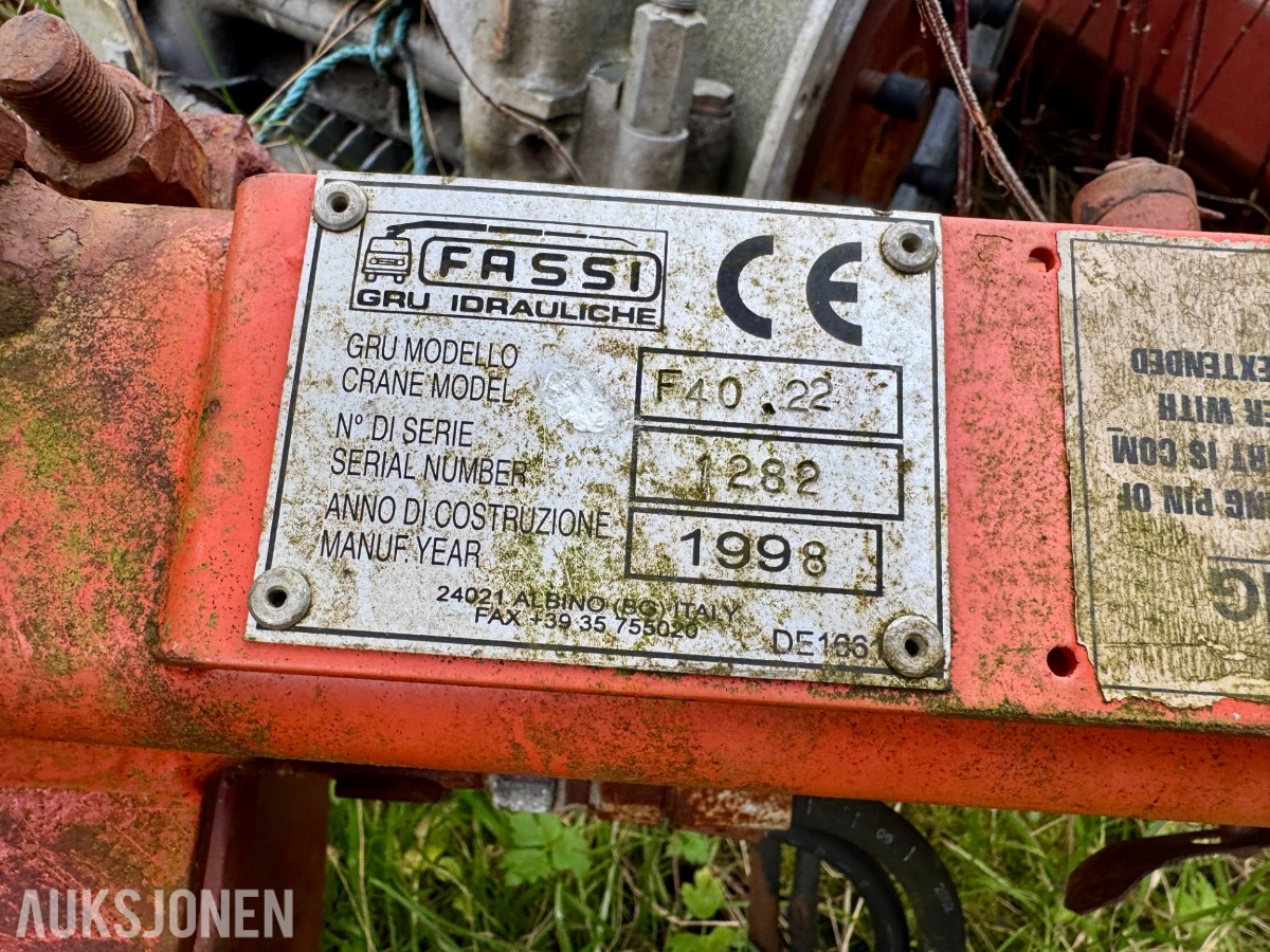 1998 Fassi F40.22 hydraulisk lastebilkran