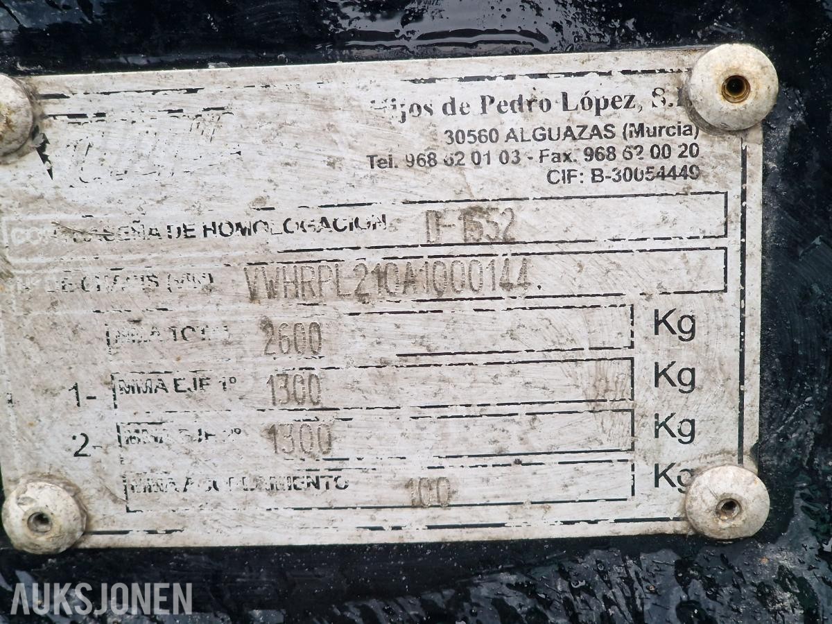 2010 Solid Yunque maskinhenger / aggregathenger (2600 kg totalvekt) D-1552