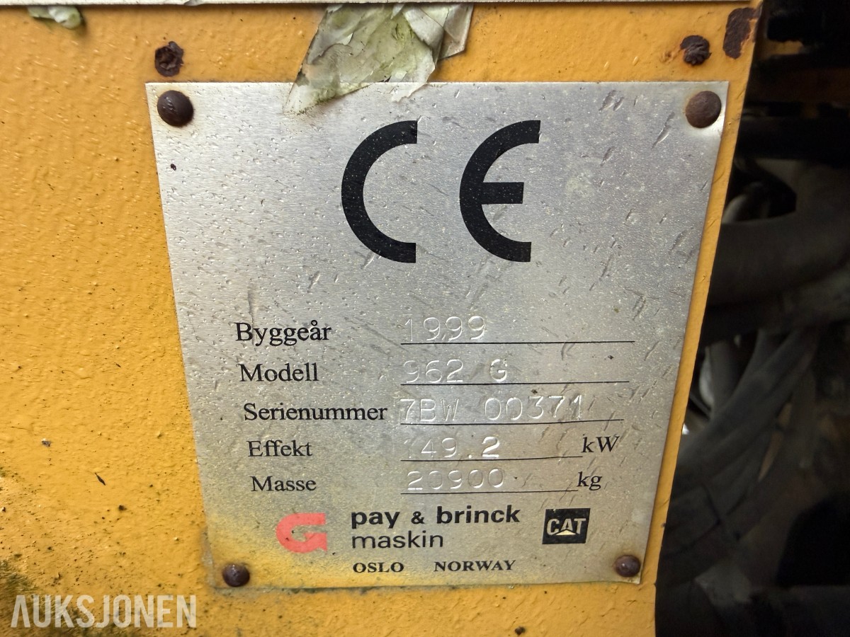 1999 Cat 962G hjullastar - Rep.objekt