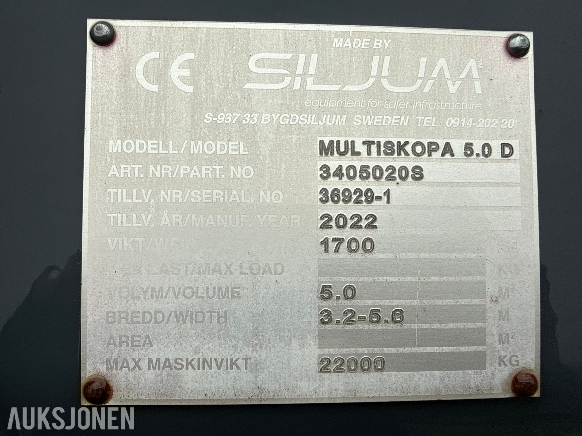 2022 Siljum Multiskopa 5.0 D vingeskuffe