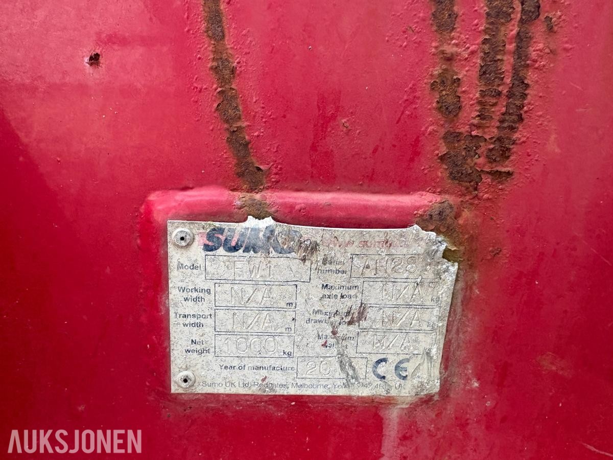 2018 sumo 1000kg lodd med oppbevaringsrom