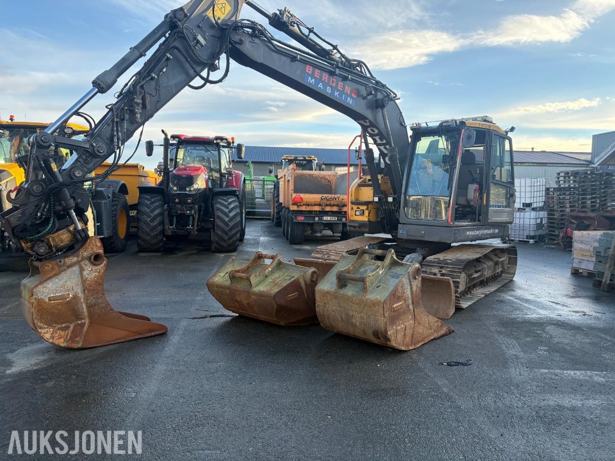 2016 Volvo ECR145EL tilrotator s-60 feste 3-skuffer